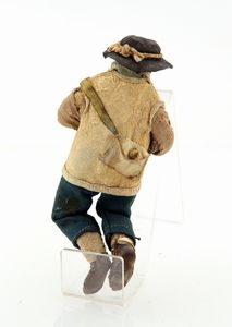 Giovane rustico con cappello e bisaccia  - Asta ASTA A TEMPO - Antiquariato, Dipinti, Oggetti d'Arte e Pastori da Presepe Napoletani - Associazione Nazionale - Case d'Asta italiane