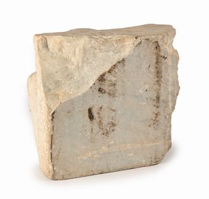 Testa di cherubino in marmo bianco, XVIII/XIX secolo  - Asta ASTA A TEMPO - Antiquariato, Dipinti, Oggetti d'Arte e Pastori da Presepe Napoletani - Associazione Nazionale - Case d'Asta italiane