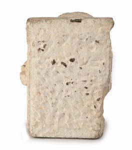 Volto di cherubino in marmo, XVII/XVIII secolo  - Asta ASTA A TEMPO - Antiquariato, Dipinti, Oggetti d'Arte e Pastori da Presepe Napoletani - Associazione Nazionale - Case d'Asta italiane