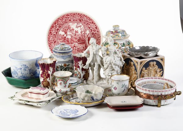 Lotto di diverse ceramiche, XIX e XX secolo.  - Asta Maioliche, Porcellane e Vetri - Associazione Nazionale - Case d'Asta italiane