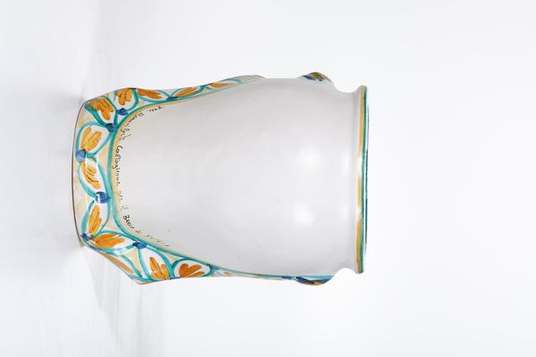 Vaso Testa di moro. <BR>Sicilia, Caltagirone, XX secolo.  - Asta Maioliche, Porcellane e Vetri - Associazione Nazionale - Case d'Asta italiane