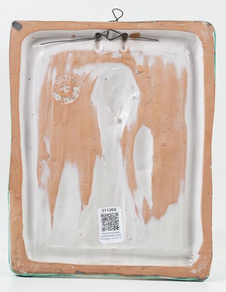 Targa devozionale.<BR>Montelupo, Manifattura Dolfi, XX secolo.  - Asta Maioliche, Porcellane e Vetri - Associazione Nazionale - Case d'Asta italiane