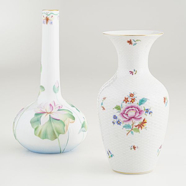 Due vasi.<BR>Ungheria, Manifattura Herend, XX secolo.  - Asta Maioliche, Porcellane e Vetri - Associazione Nazionale - Case d'Asta italiane