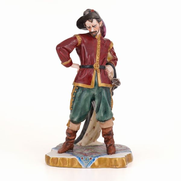 Figura di brigante, seconda met del XX secolo.  - Asta Maioliche, Porcellane e Vetri - Associazione Nazionale - Case d'Asta italiane