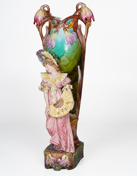 Grande vaso figurato.<BR>Francia (?), 1900 circa.  - Asta Maioliche, Porcellane e Vetri - Associazione Nazionale - Case d'Asta italiane
