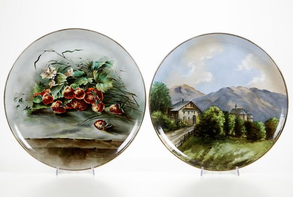 Due piatti.<BR>Laveno, societ ceramica Italiana, prima met del XX secolo.  - Asta Maioliche, Porcellane e Vetri - Associazione Nazionale - Case d'Asta italiane