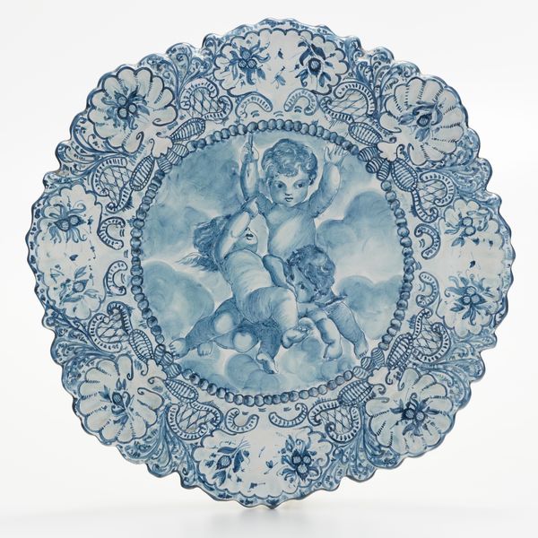 Grande piatto.<BR>Albisola, Manifattura Spica, secondo quarto del XX secolo.  - Asta Maioliche, Porcellane e Vetri - Associazione Nazionale - Case d'Asta italiane