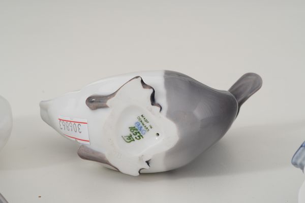 Sei figurine di animali.<BR>Danimarca, Manifattura Royal Copenhagen e Bing & Grondahl, XX secolo.  - Asta Maioliche, Porcellane e Vetri - Associazione Nazionale - Case d'Asta italiane