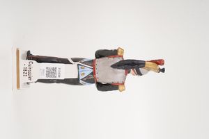 Figurina di corazziere.<BR>Germania, Turingia, Manifattura di Sitzendorf, XX secolo.  - Asta Maioliche, Porcellane e Vetri - Associazione Nazionale - Case d'Asta italiane