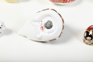 Lotto di trentasei animali.<BR>Inghilterra, Royal Crown Derby, ultimo quarto del XX secolo.  - Asta Maioliche, Porcellane e Vetri - Associazione Nazionale - Case d'Asta italiane