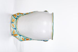 Vaso Testa di moro. <BR>Sicilia, Caltagirone, XX secolo.  - Asta Maioliche, Porcellane e Vetri - Associazione Nazionale - Case d'Asta italiane