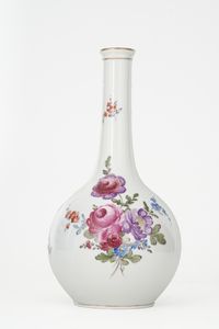 Vaso a bottiglia, XIX-XX secolo.  - Asta Maioliche, Porcellane e Vetri - Associazione Nazionale - Case d'Asta italiane