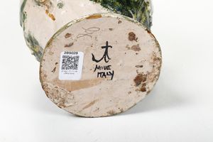 Vaso biansato.<BR>Nove, XIX-XX secolo.  - Asta Maioliche, Porcellane e Vetri - Associazione Nazionale - Case d'Asta italiane