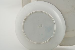 Parte di servizi da tavola.<BR>Inghilterra, Italia, Francia, diverse manifatture, verso la fine del XIX secolo - inizi del XX secolo.  - Asta Maioliche, Porcellane e Vetri - Associazione Nazionale - Case d'Asta italiane