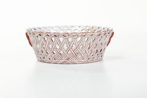 Cestino.<BR>Probabilmente Lombardia, XX secolo.  - Asta Maioliche, Porcellane e Vetri - Associazione Nazionale - Case d'Asta italiane