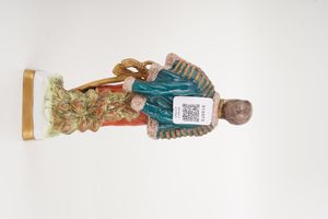 Figurina del generale Fournier-Sarlovze.<BR>Germania, Manifattura di Scheibe-Alsbach (Turingia), XX secolo.  - Asta Maioliche, Porcellane e Vetri - Associazione Nazionale - Case d'Asta italiane