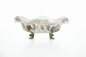 Cestino. <BR>Meissen, inizio del XX secolo.  - Asta Maioliche, Porcellane e Vetri - Associazione Nazionale - Case d'Asta italiane