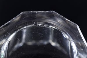 Vaso per ghiaccio.<BR>Belgio, Manifattura Val St. Lambert, XX secolo.  - Asta Maioliche, Porcellane e Vetri - Associazione Nazionale - Case d'Asta italiane