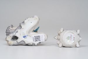 Due figure.<BR>Danimarca, Manifattura Royal Copenhagen, 1945 e 1962.  - Asta Maioliche, Porcellane e Vetri - Associazione Nazionale - Case d'Asta italiane