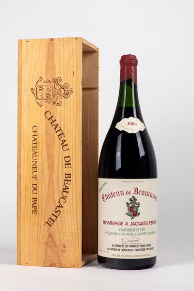 FRANCIA : Beaucastel Hommage a Jacques Perrin Doppia Magnum (1 BT)  - Asta Timeless Treasures / Due secoli di vini leggendari - Associazione Nazionale - Case d'Asta italiane