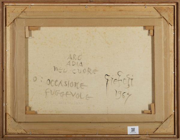 FIESCHI GIANNETTO (1921 - 2010) : ARCADIA NEL CUORE O: OCCASIONE FUGGEVOLE  - Asta Asta 499 | ARTE MODERNA E CONTEMPORANEA Virtuale - Associazione Nazionale - Case d'Asta italiane