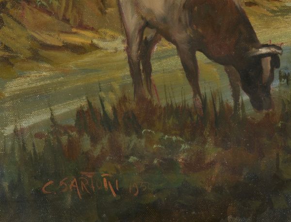SARTORI CARLO (1921 - 2010) : ANIMALI AL PASCOLO  - Asta Asta 499 | ARTE MODERNA E CONTEMPORANEA Virtuale - Associazione Nazionale - Case d'Asta italiane