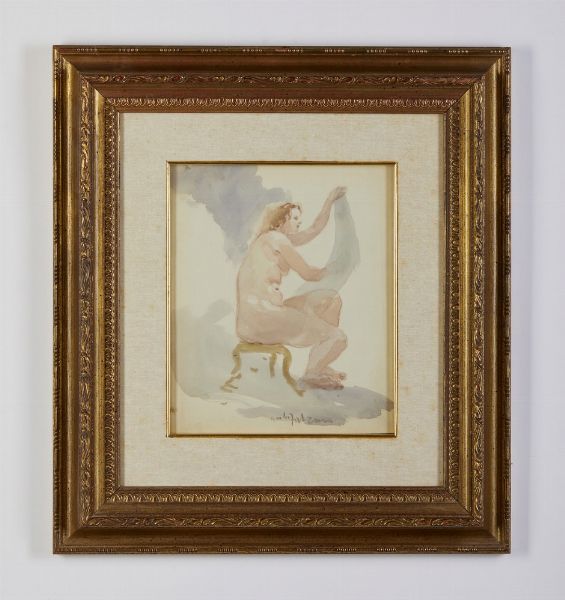 FALZONI GIULIO (1900 - 1978) : DOPO IL BAGNO, (1953)  - Asta Asta 499 | ARTE MODERNA E CONTEMPORANEA Virtuale - Associazione Nazionale - Case d'Asta italiane