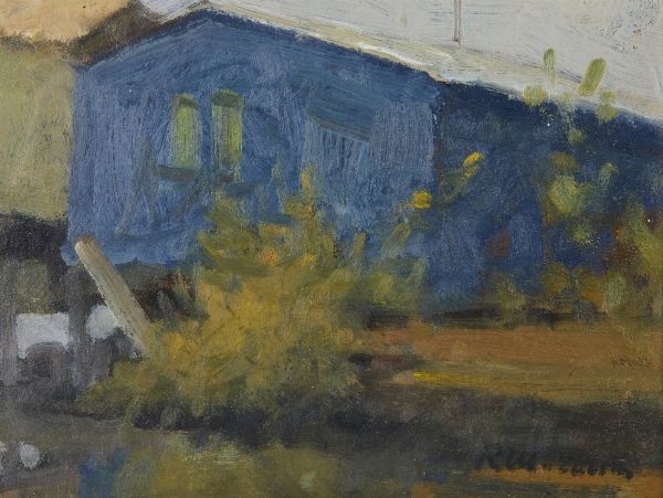 MORANDI RENZO (1914 - 2008) : CAPANNO DA PESCA  - Asta Asta 499 | ARTE MODERNA E CONTEMPORANEA Virtuale - Associazione Nazionale - Case d'Asta italiane