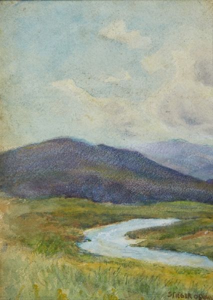 STIEGER OSWALD (1857 - 1924) : A GLEAM AN AUTUMN DAY  - Asta Asta 499 | ARTE MODERNA E CONTEMPORANEA Virtuale - Associazione Nazionale - Case d'Asta italiane