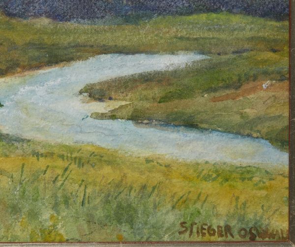 STIEGER OSWALD (1857 - 1924) : A GLEAM AN AUTUMN DAY  - Asta Asta 499 | ARTE MODERNA E CONTEMPORANEA Virtuale - Associazione Nazionale - Case d'Asta italiane