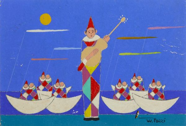 POZZI WALTER (1911 - 1989) : SENZA TITOLO  - Asta Asta 499 | ARTE MODERNA E CONTEMPORANEA Virtuale - Associazione Nazionale - Case d'Asta italiane