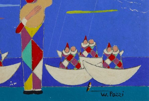 POZZI WALTER (1911 - 1989) : SENZA TITOLO  - Asta Asta 499 | ARTE MODERNA E CONTEMPORANEA Virtuale - Associazione Nazionale - Case d'Asta italiane