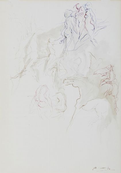 MURER AUGUST (1922 - 1985) : STUDIO DI FIGURE E ECAVALLI  - Asta Asta 499 | ARTE MODERNA E CONTEMPORANEA Virtuale - Associazione Nazionale - Case d'Asta italiane