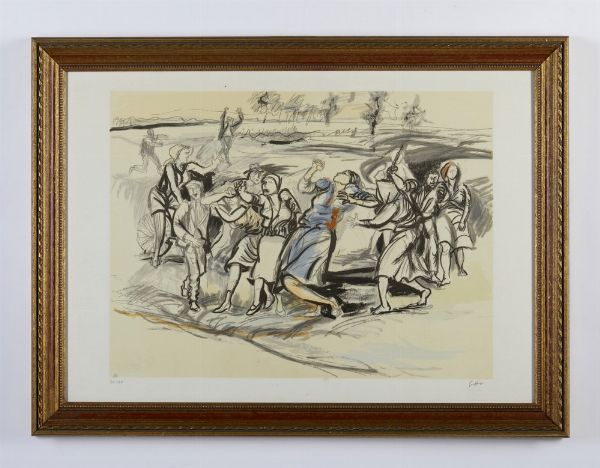 GUTTUSO RENATO (1912 - 1987) : SENZA TITOLO  - Asta Asta 499 | ARTE MODERNA E CONTEMPORANEA Virtuale - Associazione Nazionale - Case d'Asta italiane