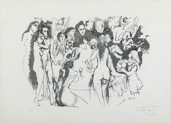 GUTTUSO RENATO (1912 - 1987) : SENZA TITOLO  - Asta Asta 499 | ARTE MODERNA E CONTEMPORANEA Virtuale - Associazione Nazionale - Case d'Asta italiane