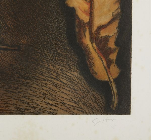 GUTTUSO RENATO (1912 - 1987) : FOGLIE  - Asta Asta 499 | ARTE MODERNA E CONTEMPORANEA Virtuale - Associazione Nazionale - Case d'Asta italiane