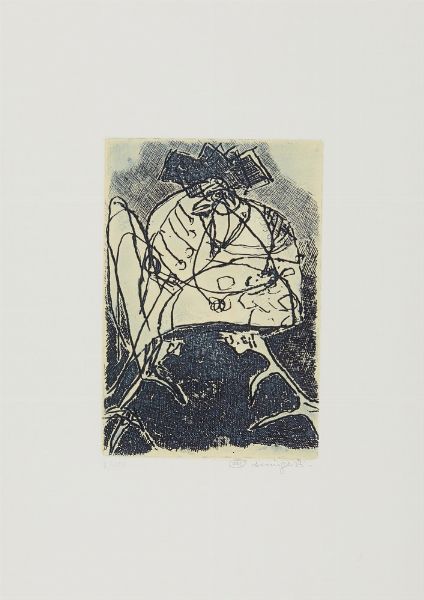 MINGUZZI LUCIANO (1911 - 2004) : LOTTO COMPOSTO DA N.6 FOGLI  - Asta Asta 499 | ARTE MODERNA E CONTEMPORANEA Virtuale - Associazione Nazionale - Case d'Asta italiane