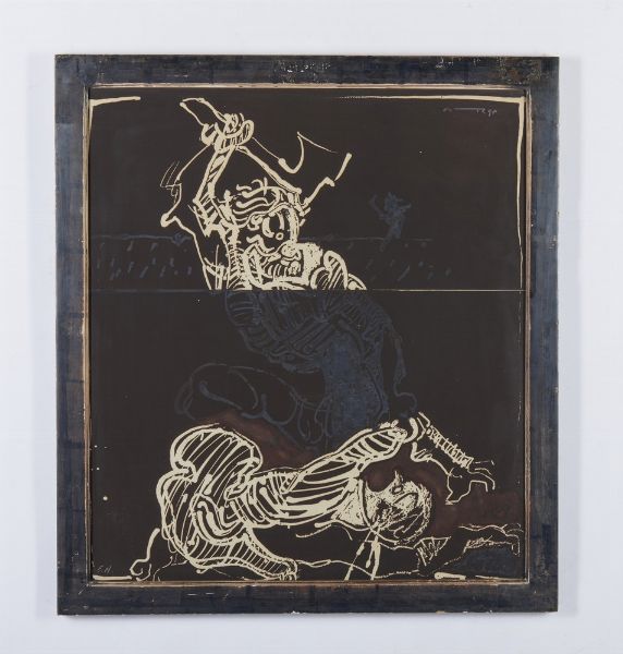 ORTEGA JOSE'  (1921 - 1990) : CAINO E ABELE  - Asta Asta 499 | ARTE MODERNA E CONTEMPORANEA Virtuale - Associazione Nazionale - Case d'Asta italiane