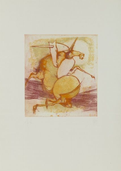 ARNOLDI NAG (n. 1928) : CARTELLA COMPOSTA DA N.3 FOGLI: I CAVALLI DI ACHILLE  - Asta Asta 499 | ARTE MODERNA E CONTEMPORANEA Virtuale - Associazione Nazionale - Case d'Asta italiane