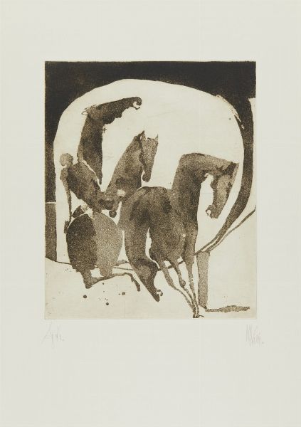 ARNOLDI NAG (n. 1928) : CARTELLA COMPOSTA DA N.5 FOGLI: HORSES  - Asta Asta 499 | ARTE MODERNA E CONTEMPORANEA Virtuale - Associazione Nazionale - Case d'Asta italiane