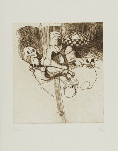 ARNOLDI NAG (n. 1928) : CARTELLA COMPOSTA DA N.7 FOGLI: OMAGGIO A PAOLO UCCELLO  - Asta Asta 499 | ARTE MODERNA E CONTEMPORANEA Virtuale - Associazione Nazionale - Case d'Asta italiane