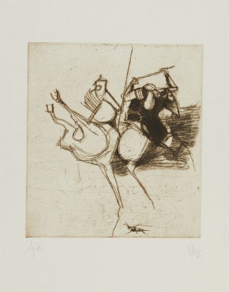 ARNOLDI NAG (n. 1928) : CARTELLA COMPOSTA DA N.7 FOGLI: OMAGGIO A PAOLO UCCELLO  - Asta Asta 499 | ARTE MODERNA E CONTEMPORANEA Virtuale - Associazione Nazionale - Case d'Asta italiane