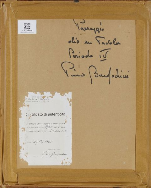 BONFADINI PINO (n. 1931) : PAESAGGIO (PERIODO IV)  - Asta Asta 499 | ARTE MODERNA E CONTEMPORANEA Virtuale - Associazione Nazionale - Case d'Asta italiane