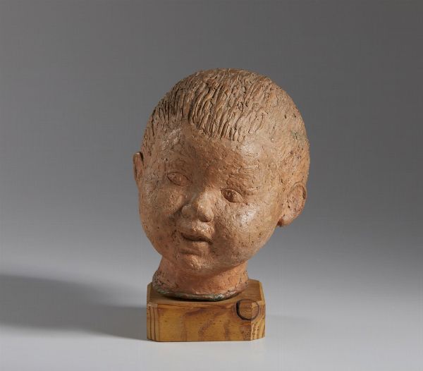 MANDELLI CARLO (1912 - 1975) : TESTA DI FANCIULLO  - Asta Asta 499 | ARTE MODERNA E CONTEMPORANEA Virtuale - Associazione Nazionale - Case d'Asta italiane