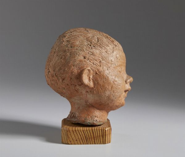 MANDELLI CARLO (1912 - 1975) : TESTA DI FANCIULLO  - Asta Asta 499 | ARTE MODERNA E CONTEMPORANEA Virtuale - Associazione Nazionale - Case d'Asta italiane