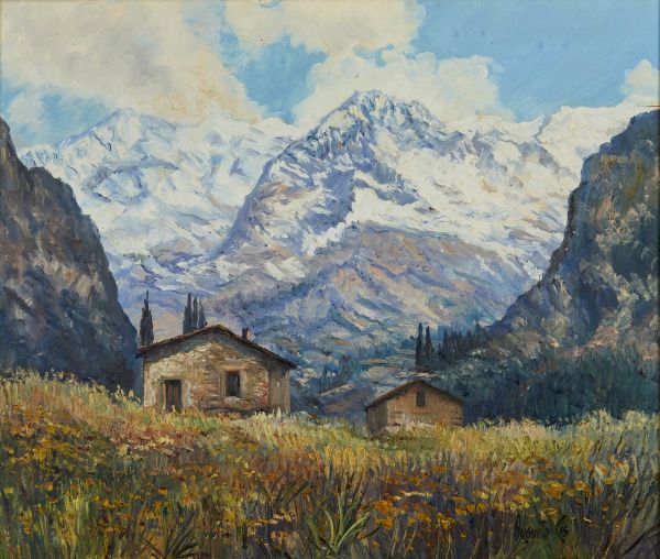 CIS AUGUSTO (n. 1927) : PAESAGGIO MONTANO  - Asta Asta 499 | ARTE MODERNA E CONTEMPORANEA Virtuale - Associazione Nazionale - Case d'Asta italiane