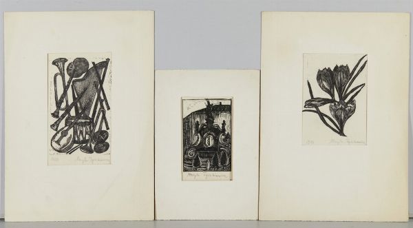 AUTORE NON IDENTIFICATO : LOTTO COMPOSTO DA N.3 FOGLI: SENZA TITOLO  - Asta Asta 499 | ARTE MODERNA E CONTEMPORANEA Virtuale - Associazione Nazionale - Case d'Asta italiane