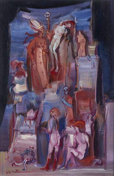 DI PRATA OSCAR (1910 - 2006) : SENZA TITOLO  - Asta Asta 499 | ARTE MODERNA E CONTEMPORANEA Virtuale - Associazione Nazionale - Case d'Asta italiane