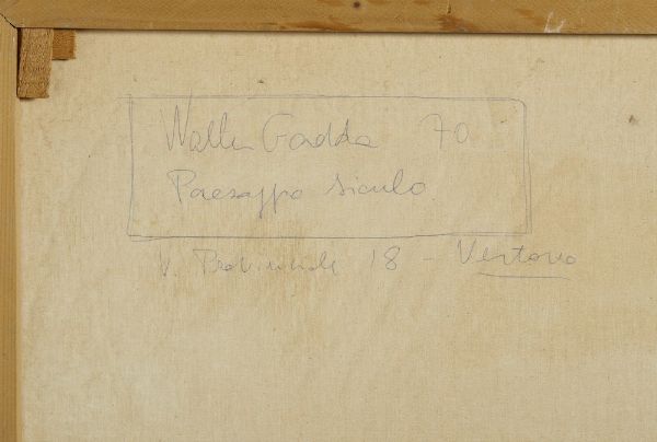 GADDA WALTER (n. 1950) : PAESAGGIO SICULO  - Asta Asta 499 | ARTE MODERNA E CONTEMPORANEA Virtuale - Associazione Nazionale - Case d'Asta italiane