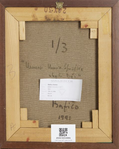BAFICO ENRICO (n. 1943) : UMANI V.S.D.D. 1/3  - Asta Asta 499 | ARTE MODERNA E CONTEMPORANEA Virtuale - Associazione Nazionale - Case d'Asta italiane